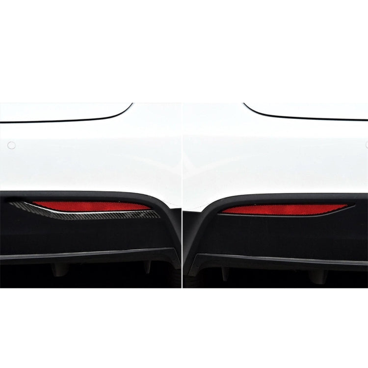 2 PCS Carbon Fiber Car Rear Fog Lamps Decorative Sticker for Tesla Model X