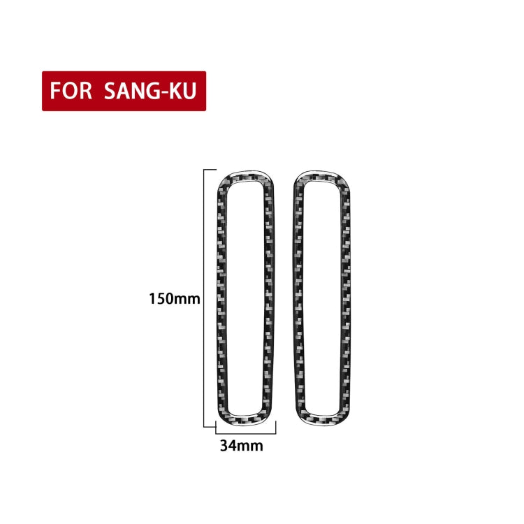 2 PCS / Set Carbon Fiber Car A-pillar Air Outlet Frame Decorative Sticker for Volkswagen Scirocco 2009-2016,Left and Right Drive Universal