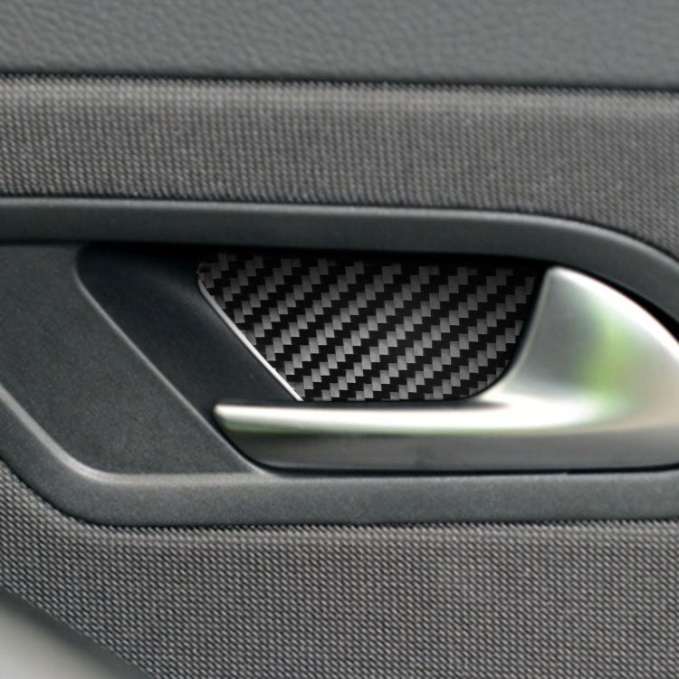 2 PCS / Set Carbon Fiber Car Inner Door Bowl Decorative Sticker for Volkswagen Scirocco 2009-2016,Left and Right Drive Universal, Inner Door Bowl