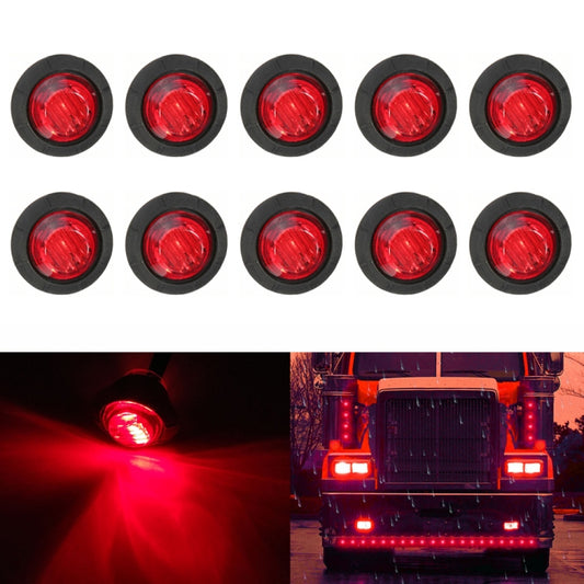 10 PCS MK-009 3/4 inch Car / Truck 3LEDs Side Marker Indicator Lights Bulb Lamp, MK-009(Red Light), MK-009(Yellow Light), MK-009(Blue Light), MK-009(Green Light), MK-009(White Light)