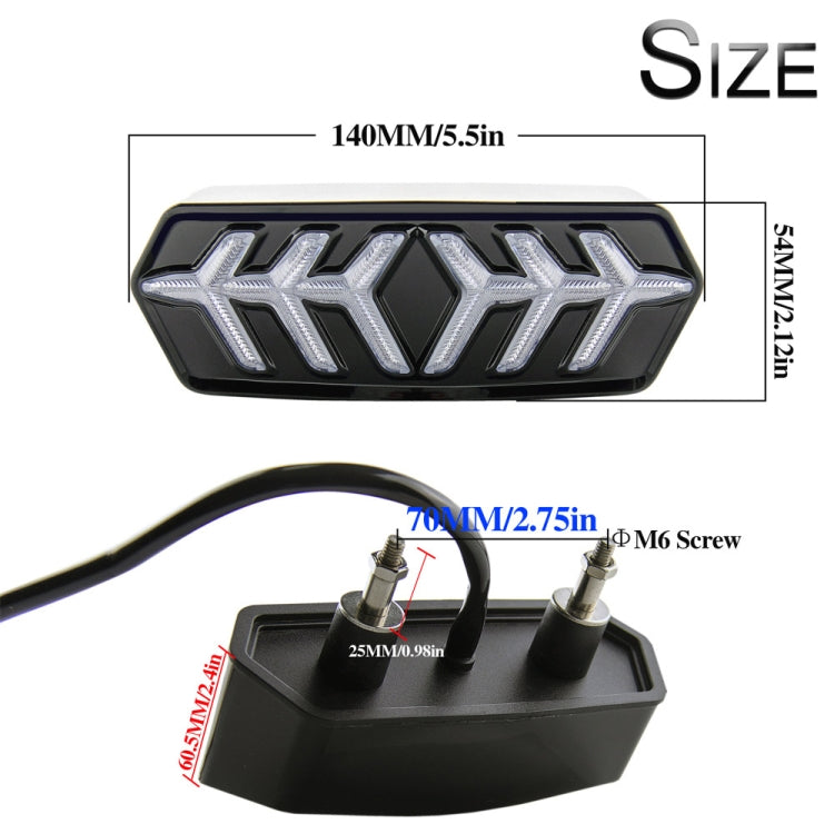 2 PCS KC670 Motorcycle Integrated Flashing Turn Signal Brake Tail Light for Honda MSX125 CBR650F CTX700