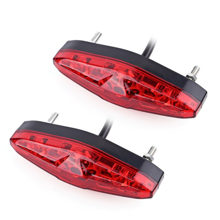 2 PCS KC-WD-NEW-3X Motorcycle LED Brake Light Running Lamp