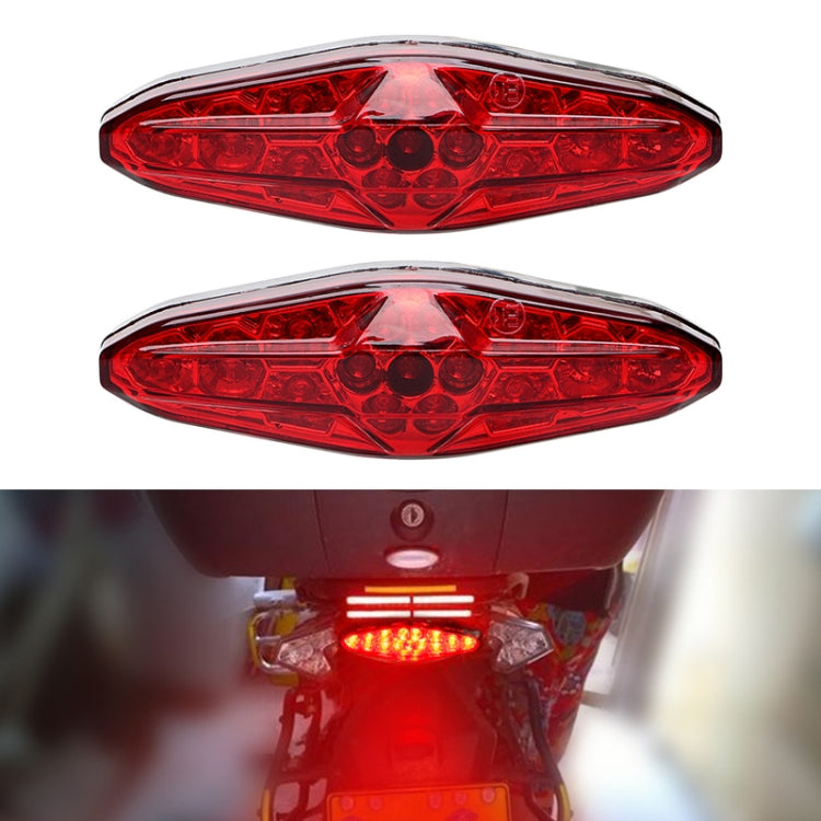 2 PCS KC-WD-NEW-3X Motorcycle LED Brake Light Running Lamp