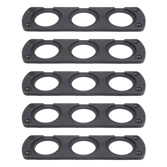 5 PCS 3-Hole Car Modified USB Charging Voltmeter Cigarette Lighter Panel