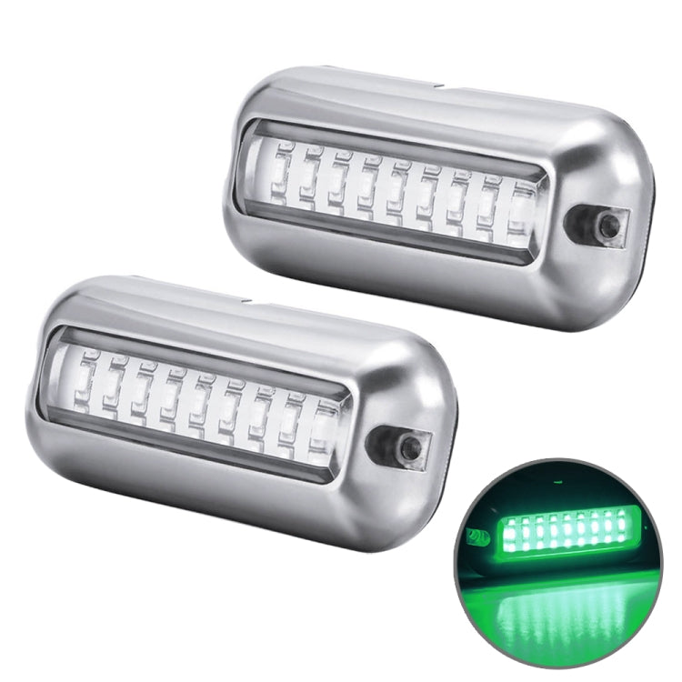 2 PCS MK-027 Ship / Yacht 10-30V 27LEDs Waterproof Stainless Steel Underwater Light