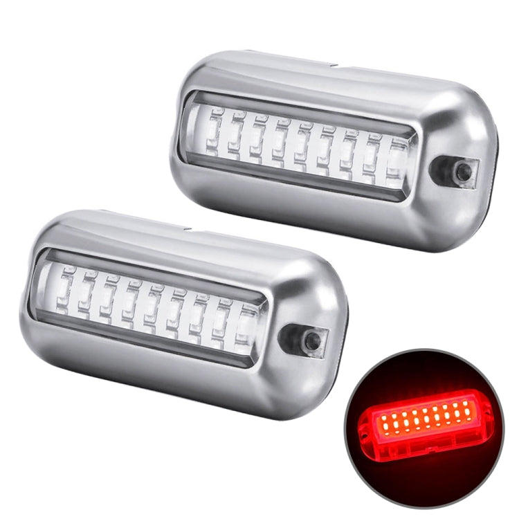 2 PCS MK-027 Ship / Yacht 10-30V 27LEDs Waterproof Stainless Steel Underwater Light