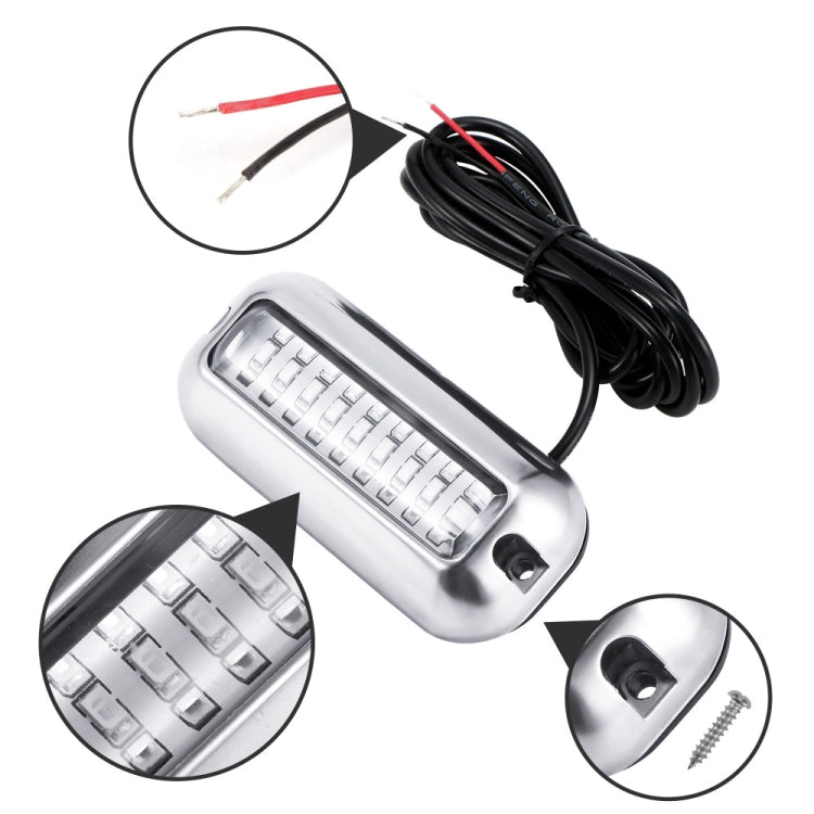 2 PCS MK-027 Ship / Yacht 10-30V 27LEDs Waterproof Stainless Steel Underwater Light