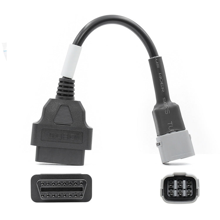Motorcycle OBD 16PIN Female to 6PIN Connector Cable for Suzuki