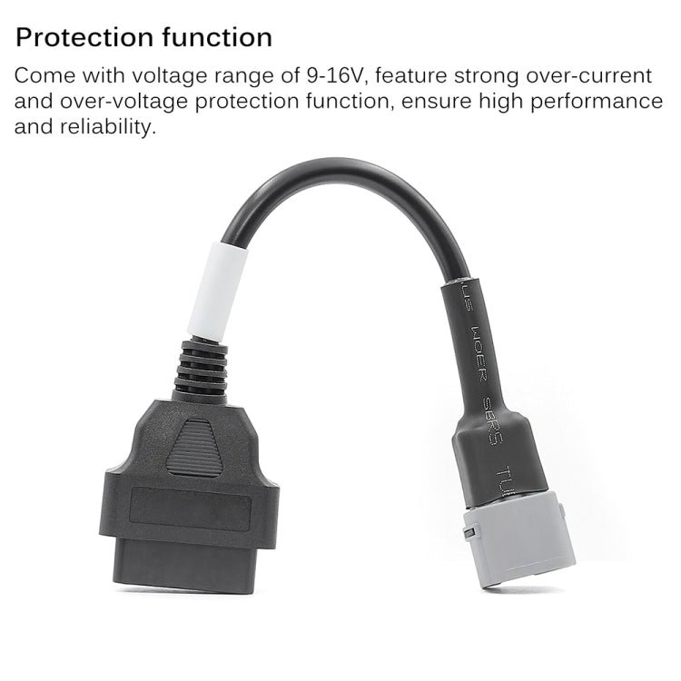 Motorcycle OBD 16PIN Female to 6PIN Connector Cable for Suzuki