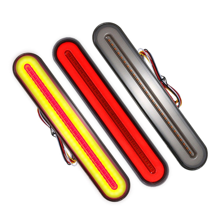 2 PCS Heavy-duty Truck Trailer 100LED Light Guide Two-color Brake Light