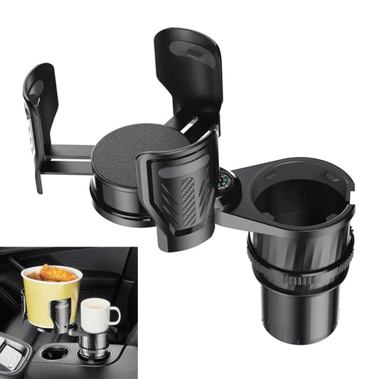 Car Multifunctional Retractable Rotating Water Cup Holder with Compass