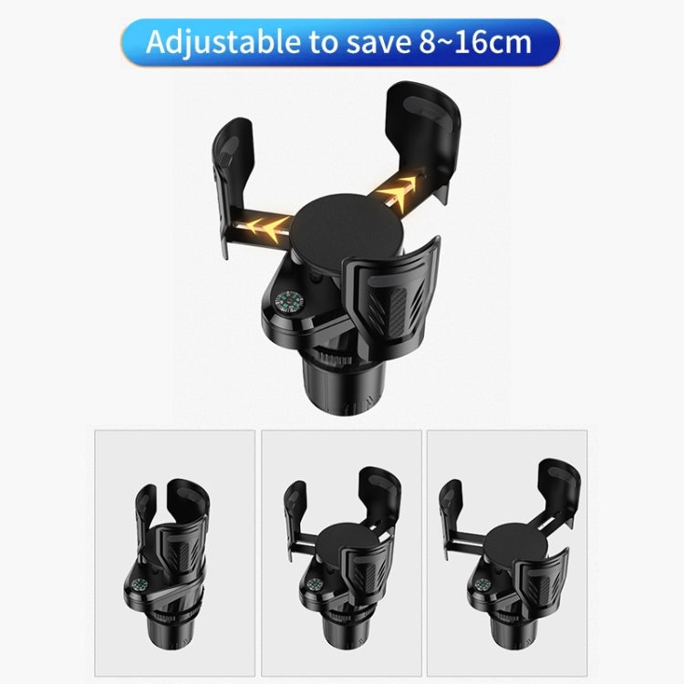 Car Multifunctional Retractable Rotating Water Cup Holder with Compass
