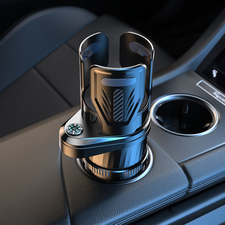 Car Multifunctional Retractable Rotating Water Cup Holder with Compass