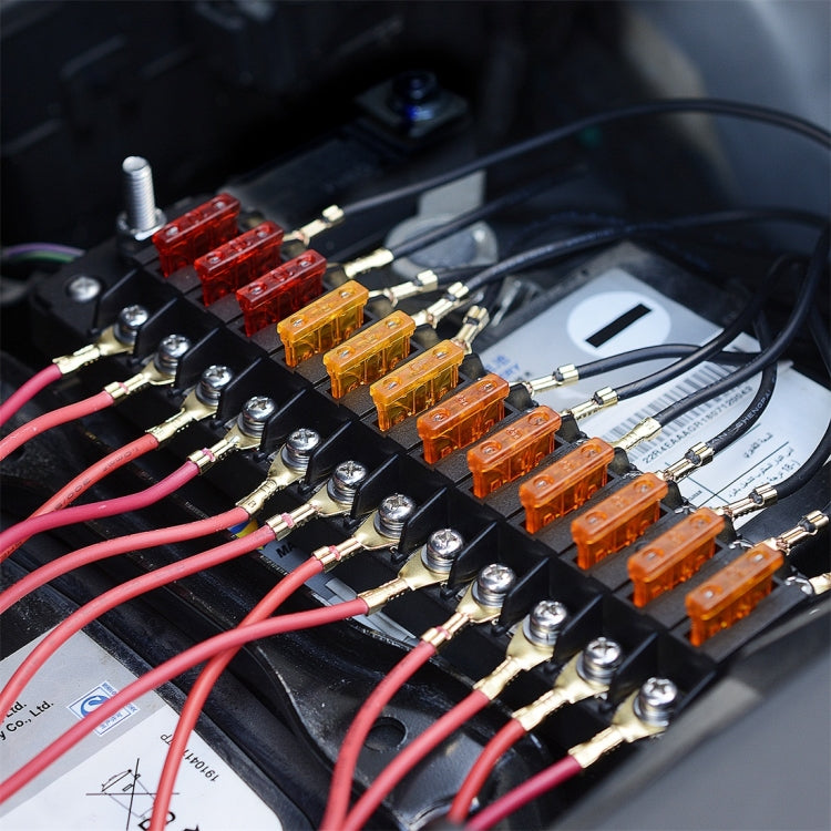 ZH-979A2 FB1904 1 In 1 Out 12 Ways Positive Negative Fuse Box with 24 Fuses for Auto Car Truck Boat