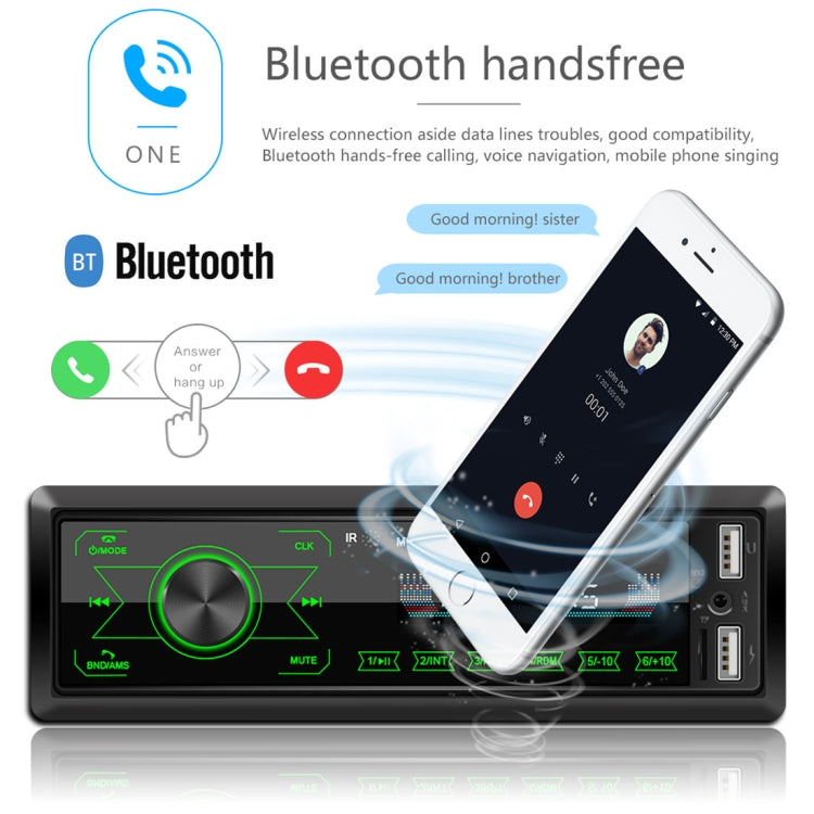 M10 12V Car Radio Receiver MP3 Player, Support Bluetooth Hand-free Calling / FM / USB / SD Card