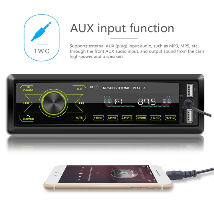 M10 12V Car Radio Receiver MP3 Player, Support Bluetooth Hand-free Calling / FM / USB / SD Card