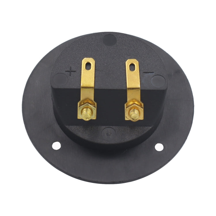 2 in 1 / Set Car Double Binding Round Gold Plate Push Spring Loaded Jacks Speaker Box