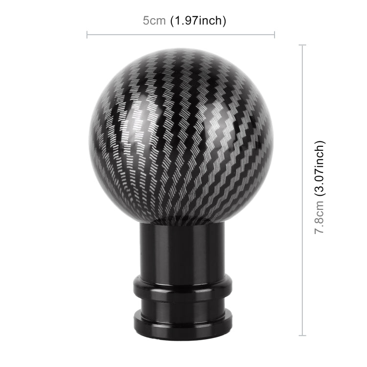 Universal Car Carbon Fiber Texture Metal Gear Shift Knob