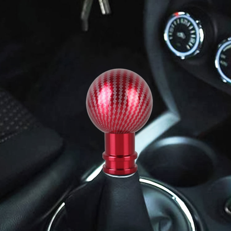 Universal Car Carbon Fiber Texture Metal Gear Shift Knob
