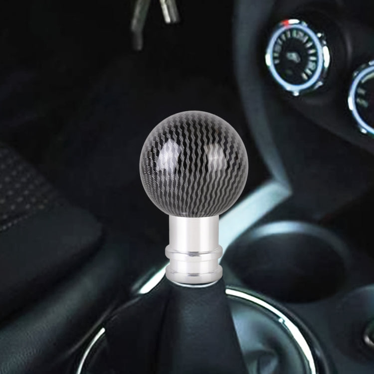 Universal Car Carbon Fiber Texture Metal Gear Shift Knob