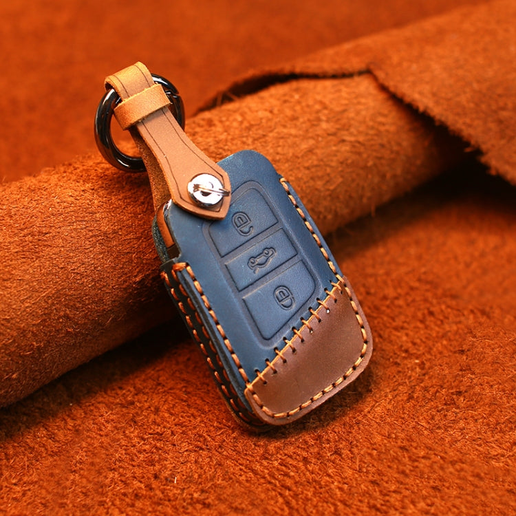 For Volkswagen Car Cowhide Leather Key Protective Cover Key Case, A Version