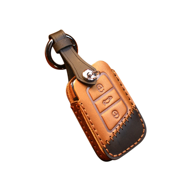 For Volkswagen Car Cowhide Leather Key Protective Cover Key Case, A Version