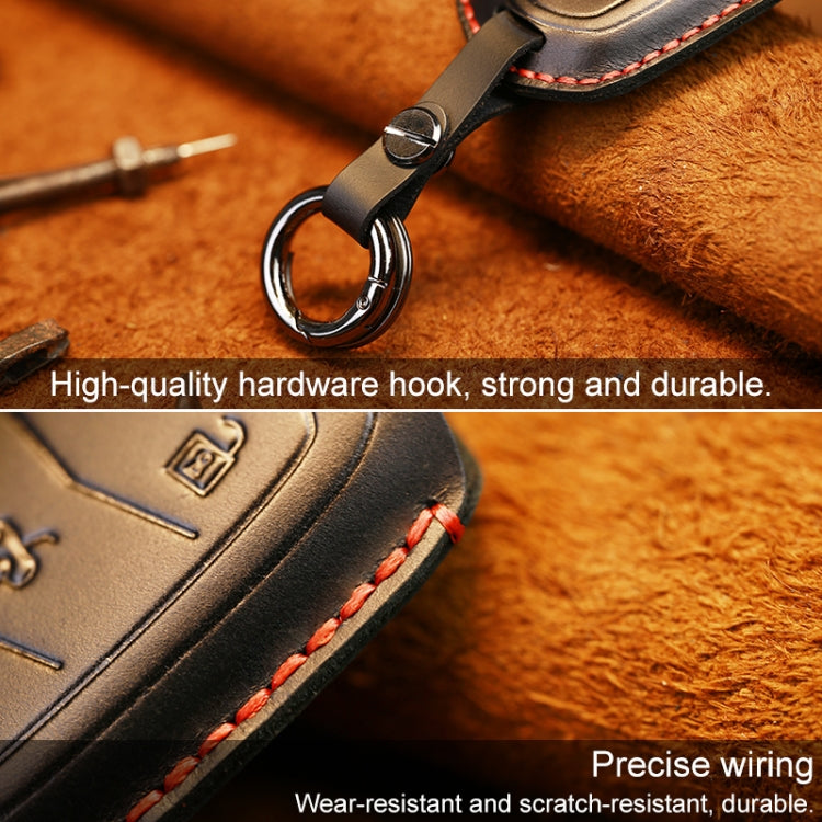 For Cadillac Car Cowhide Leather Key Protective Cover Key Case, Four Keys Version