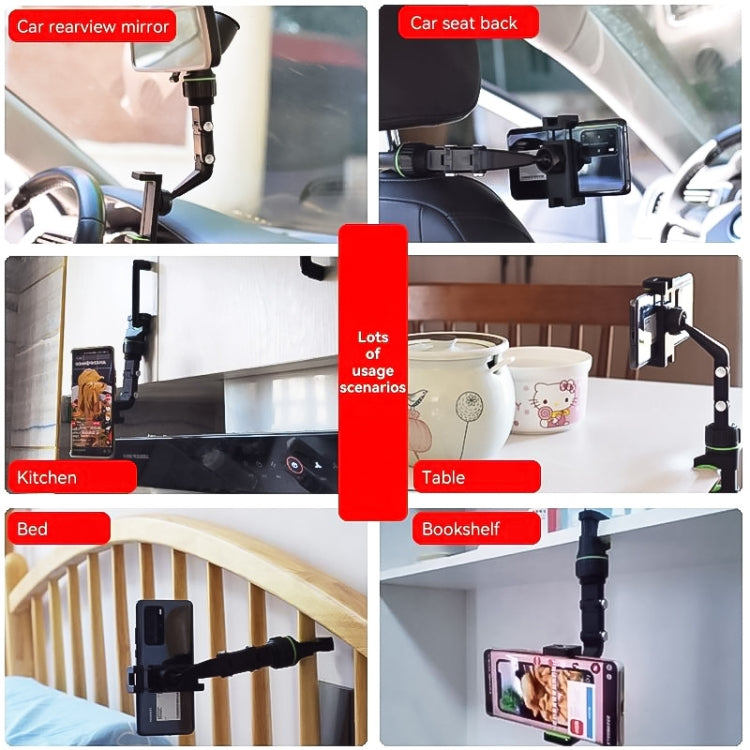 3rd Generation Multifunctional Car Rearview Mirror Rear Seat Mobile Phone Holder