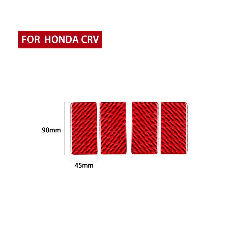 4 PCS Set for Honda CRV 2007-2011 Carbon Fiber Car Inner Armrest Gasket Decorative Sticker,Left and Right Drive Universal