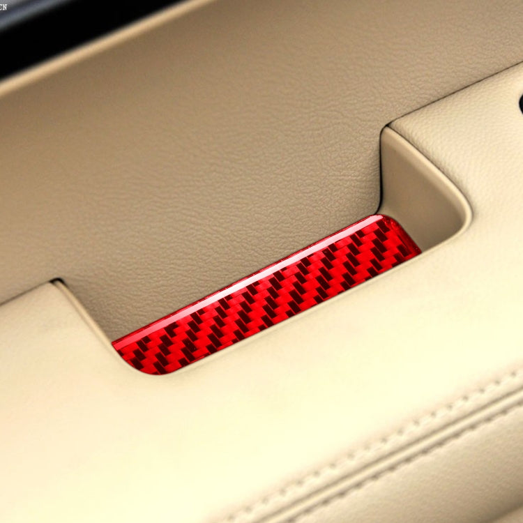 4 PCS Set for Honda CRV 2007-2011 Carbon Fiber Car Inner Armrest Gasket Decorative Sticker,Left and Right Drive Universal