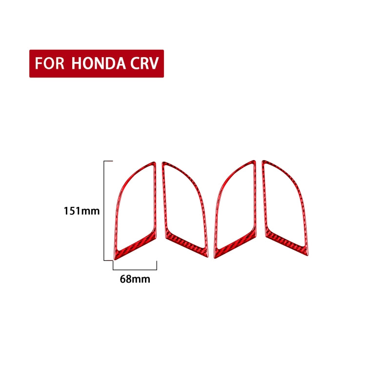 4 PCS Set for Honda CRV 2007-2011 Carbon Fiber Car Inner Handle Frame Decorative Sticker,Left and Right Drive Universal