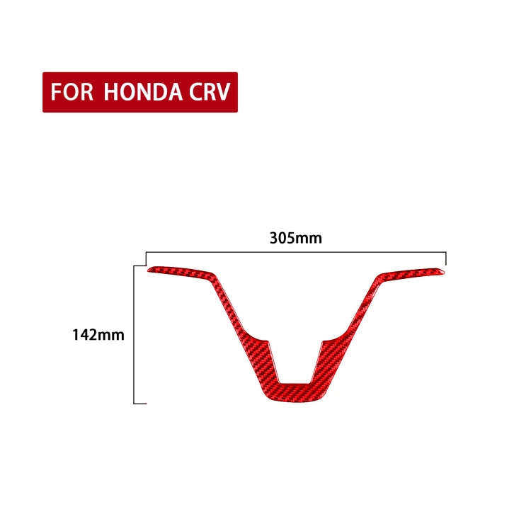 For Honda CRV 2007-2011 Carbon Fiber Car Steering Wheel Decorative Sticker, Left Drive