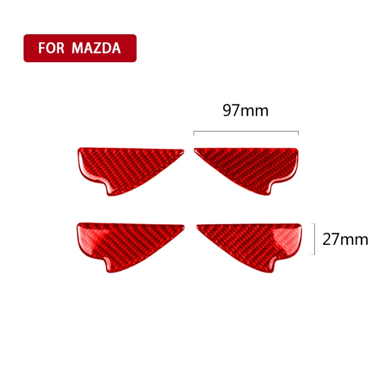 Car Carbon Fiber Inside Door Bowl Decorative Sticker for Mazda CX-5 2013-2018, Left and Right Drive