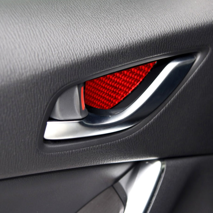 Car Carbon Fiber Inside Door Bowl Decorative Sticker for Mazda CX-5 2013-2018, Left and Right Drive