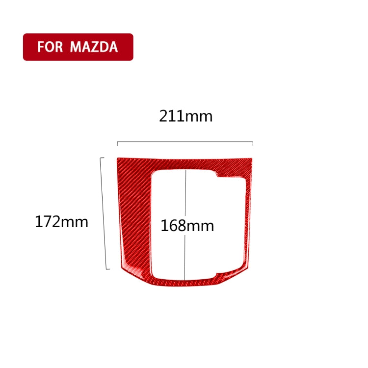 Car Carbon Fiber Gear Panel Decorative Sticker for Mazda CX-5 2017-2018, Right Drive