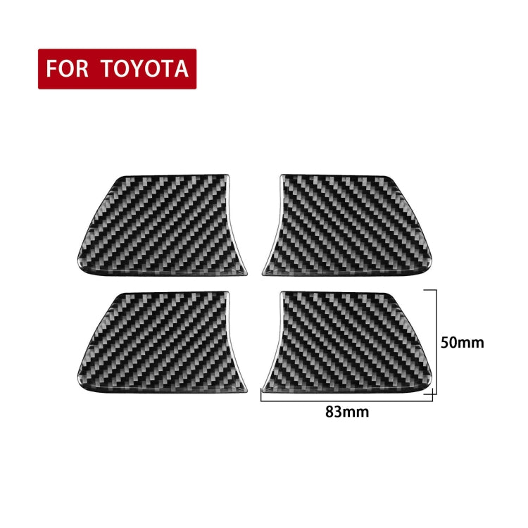Car Carbon Fiber Inside Door Bowl Decorative Sticker for Toyota Highlander 2014-2019, Left Drive