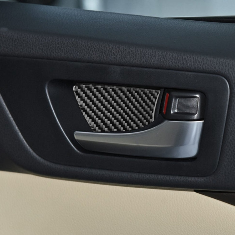 Car Carbon Fiber Inside Door Bowl Decorative Sticker for Toyota Highlander 2014-2019, Left Drive