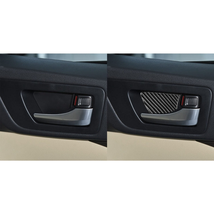 Car Carbon Fiber Inside Door Bowl Decorative Sticker for Toyota Highlander 2014-2019, Left Drive