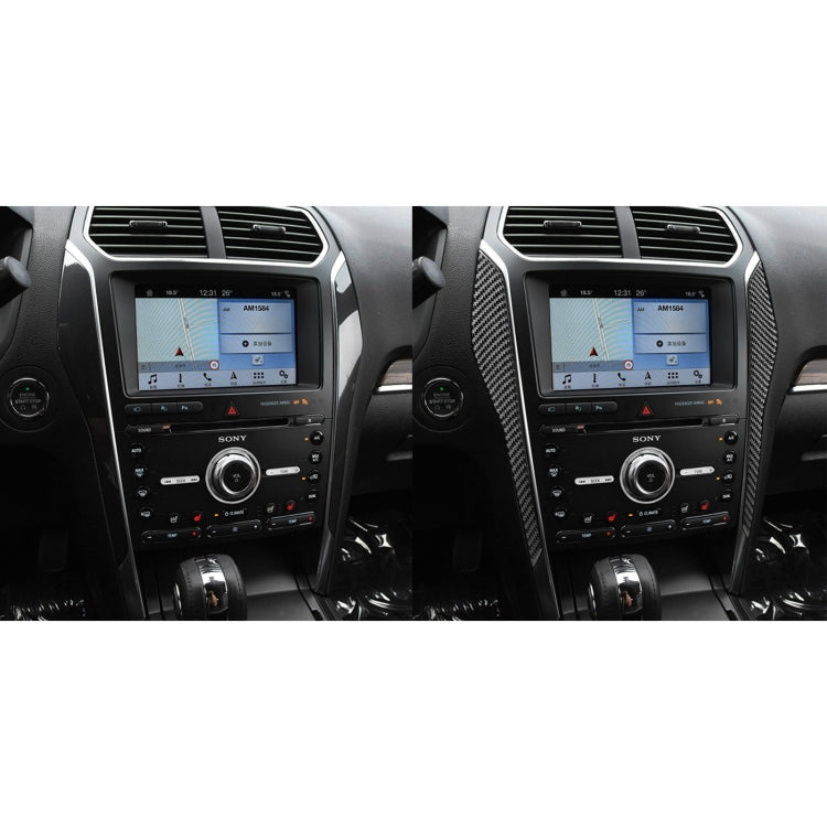 Car Carbon Fiber Central Control Decorative Sticker for Ford Explorer 2013-2019, Left Drive