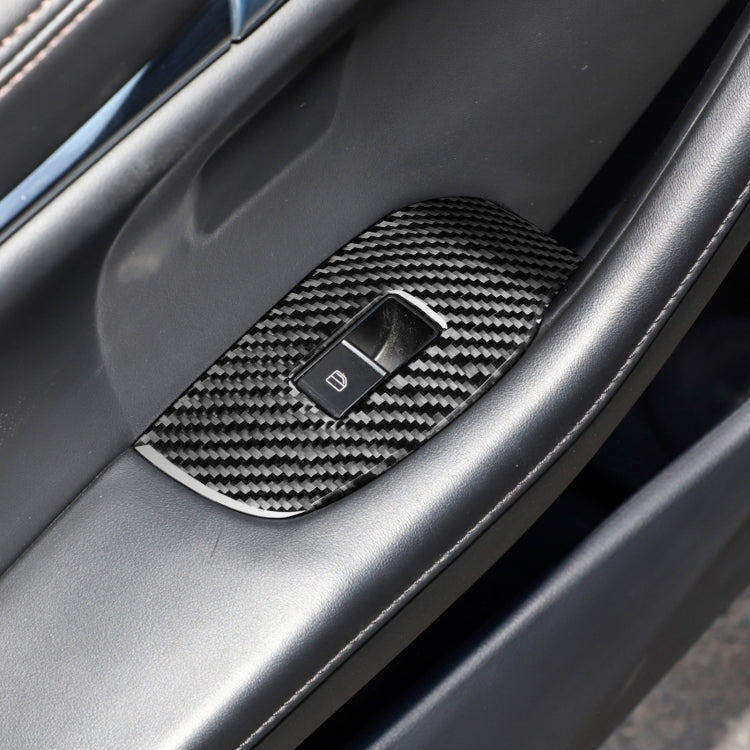 7 in 1 Car Carbon Fiber Window Lift Panel Decorative Sticker for Mazda 3 Axela 2020, Right Drive