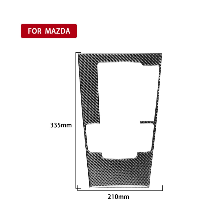 Car Carbon Fiber Central Control Gear Panel Decorative Sticker for Mazda 3 Axela 2020, Right Drive
