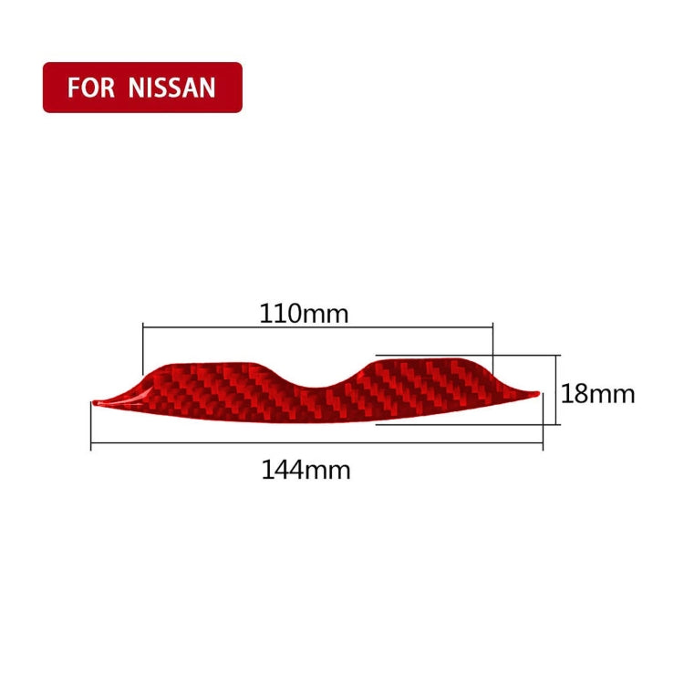 Car Carbon Fiber Air Conditioning Adjustment Panel Decorative Strip for Nissan 370Z / Z34 2009-, Left and Right Drive Universal