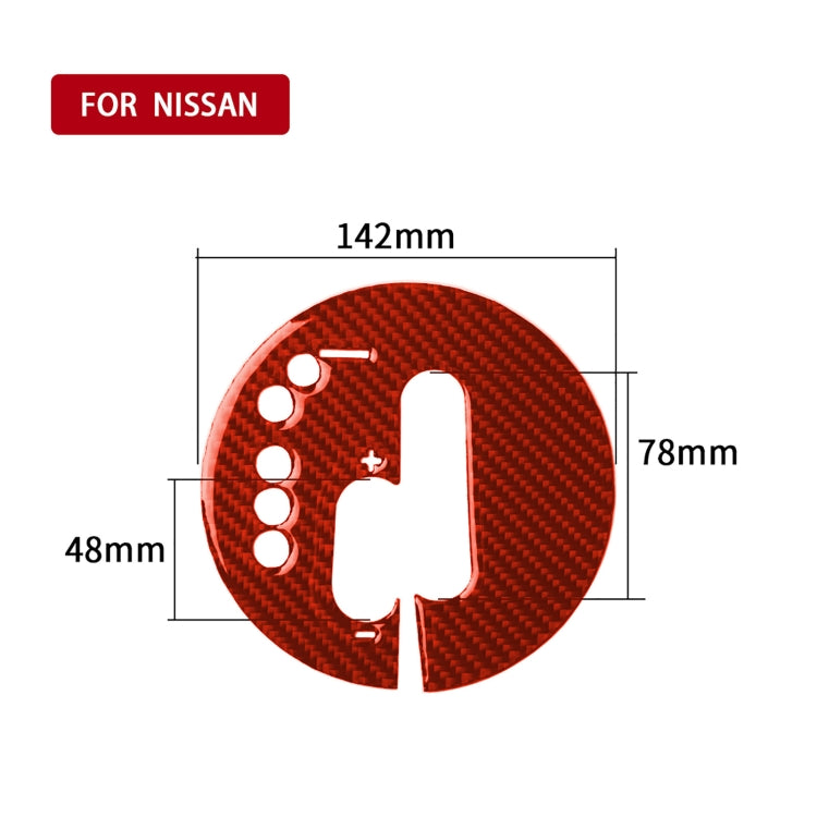 Car Carbon Fiber Automatic Transmission Panel Decorative Sticker for Nissan 370Z / Z34 2009-, Left Drive