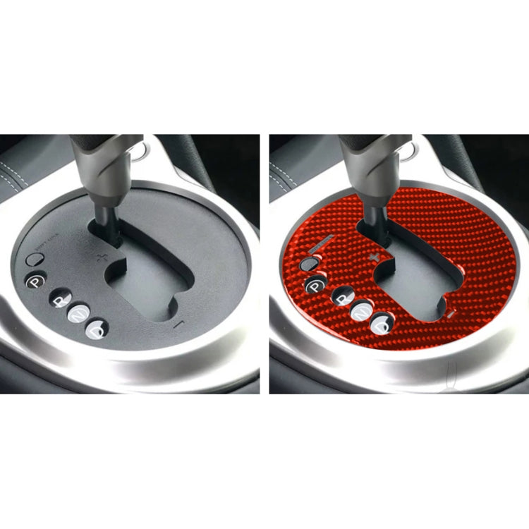 Car Carbon Fiber Automatic Transmission Panel Decorative Sticker for Nissan 370Z / Z34 2009-, Left Drive