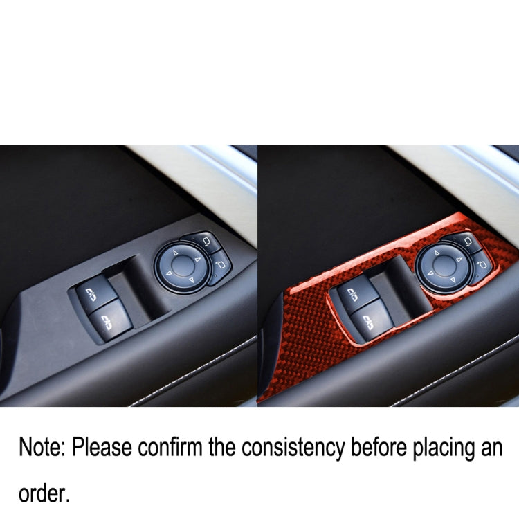 Car Carbon Fiber Window Lift Panel Decorative Sticker for Chevrolet Camaro 2017-2019, Left Drive