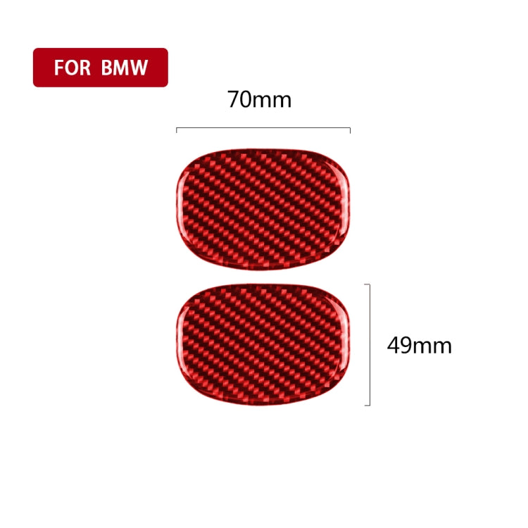 Car Carbon Fiber Seat Back Handle Decorative Sticker for BMW Mini One Cooper F55 F56, Left and Right Drive Universal