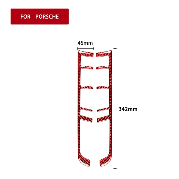 Car Carbon Fiber Gear Button Frame Decorative Sticker for Porsche Macan 2014-2021, Left and Right Drive Universal