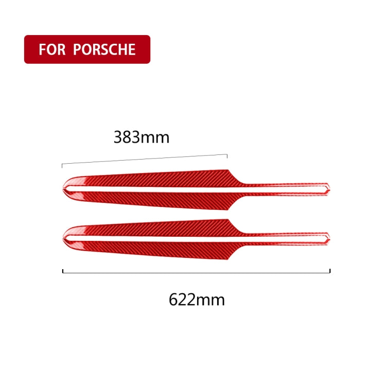 Car Carbon Fiber Door Panel Decorative Sticker for Porsche Macan 2014-2021, Left and Right Drive Universal