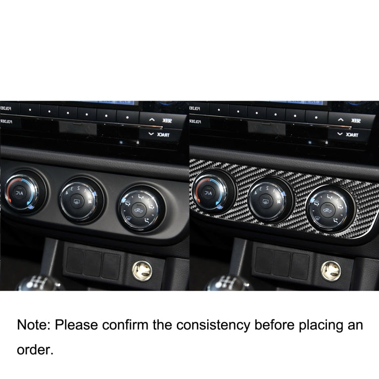 Car Carbon Fiber Air Conditioning Switch Panel Decorative Sticker for Toyota Corolla / Levin 2014-2018, Right Drive