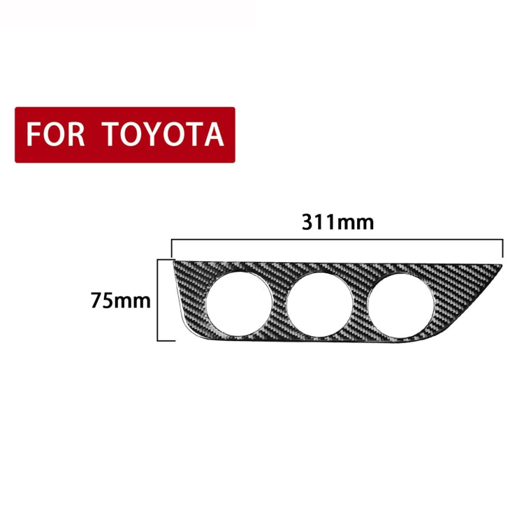 Car Carbon Fiber Air Conditioning Switch Panel Decorative Sticker for Toyota Corolla / Levin 2014-2018, Left Drive